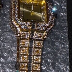 Gold and Silver Diamond Watch